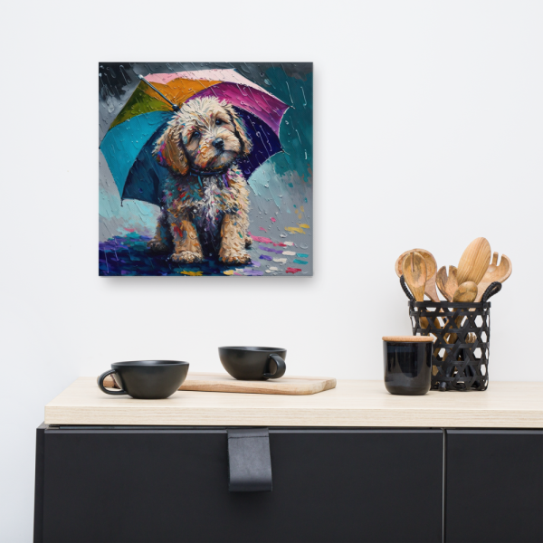 Rainy Day Cockapoo Canvas Wall Art - Image 11