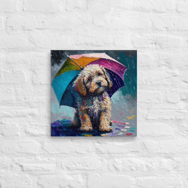 Rainy Day Cockapoo Canvas Wall Art - Image 10