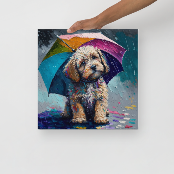 Rainy Day Cockapoo Canvas Wall Art - Image 6