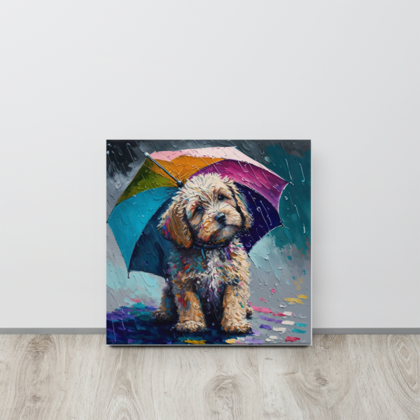 Rainy Day Cockapoo Canvas Wall Art - Image 9